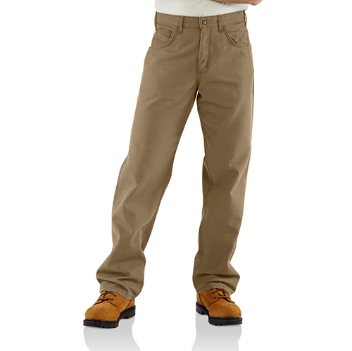 Carhartt FR Loose Fit Midweight Canvas Jean in khaki